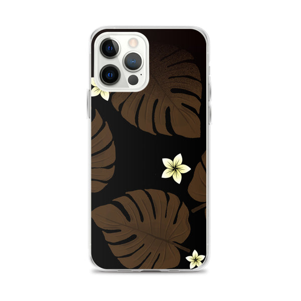 Floral iphone case with leaves