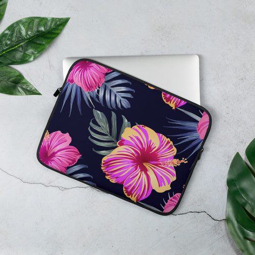 Hibiscus laptop sleeve