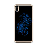 blue hibiscus iphone tattoo case