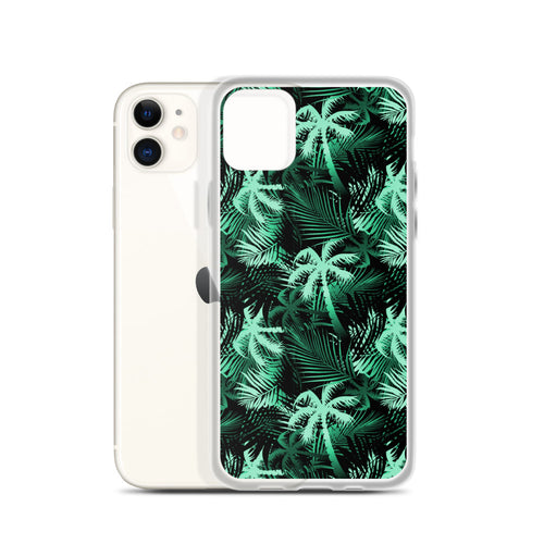 Green palm tree iphone case