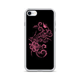 pink hibiscus tattoo iphone case