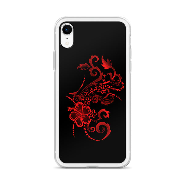 red floral iphone case
