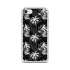 black and white palm tree iphone case