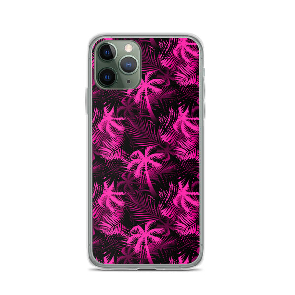 pink palm tree iphone case