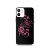 pink hibiscus tattoo floral case