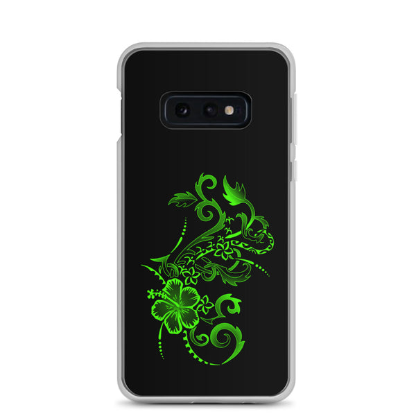 hibiscus lime green samsung case