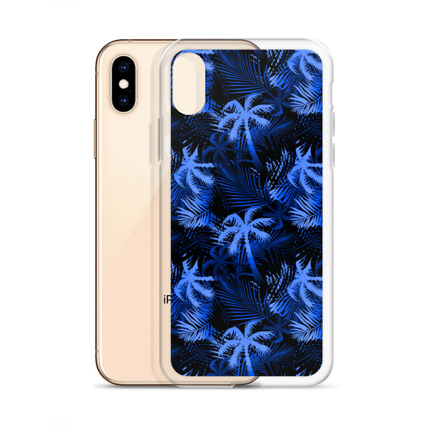 blue palm tree iphone case