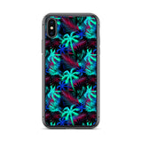 neon palm tree iphone case