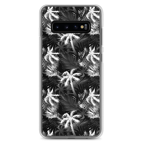 white and black samsung palm tree case