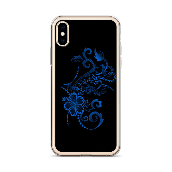 iphone blue hibiscus case