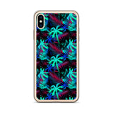 Floral palm tree iphone case