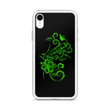 lime green hibiscus tattoo iphone case