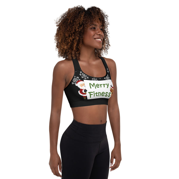 Christmas - Merry Fitness and a Happy New Rear Padded Sports Bra – Ori  Active