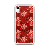 red tropical iphone case