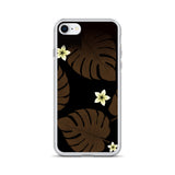Monstera brown iphone case