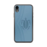 Blue polynesian tattoo iphone case