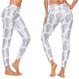 Blue-Gray or White Hawaiian Pineapple Long Yoga Pants / Leggings
