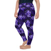 Purple Plus size palm tree leggings