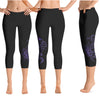 Purple Hibiscus Crop Legging