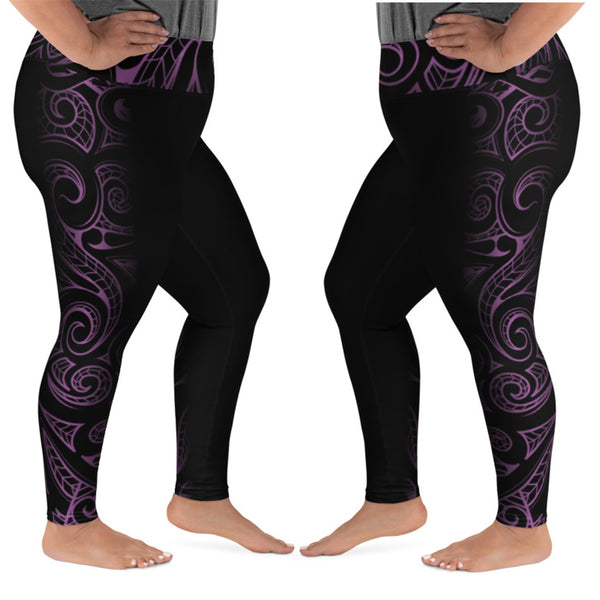 Ori Active Samoan Maori Fusion Tribal Tattoo Print Long Yoga Pants Leggings  Short Inseam Available Sizes up to 3XL Polynesian Workout -  Canada