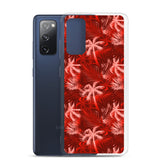 Palm Tree - Red - Samsung Galaxy Case S10 S20 S21 S22 E FE Plus and Ultra