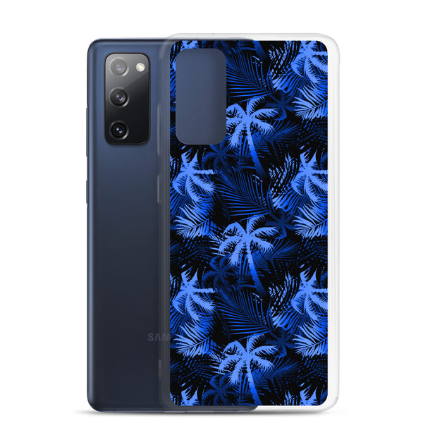 Palm Tree - Blue - Samsung Galaxy Case S10 S20 S21 S22 E FE Plus and Ultra
