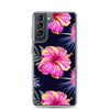 Bright Pink Hibiscus Samsung Case - Samsung Galaxy Case S10 S20 S21 S22 E FE Plus and Ultra