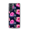 Bright Pink Hibiscus - Samsung Galaxy Case S10 S20 S21 S22 E FE Plus and Ultra