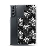 Palm Tree - White- Samsung Galaxy Case S10 S20 S21 S22 E FE Plus and Ultra
