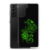 Hibiscus Tattoo  - Lime Green - Samsung Galaxy Case S10 S20 S21 S22 E FE Plus and Ultra