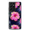 Bright Pink Hibiscus Samsung Case - Samsung Galaxy Case S10 S20 S21 S22 E FE Plus and Ultra