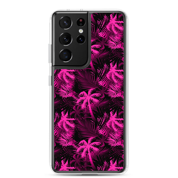 Palm Tree - Hot Pink - Samsung Galaxy Case S10 S20 S21 S22 E FE Plus and Ultra