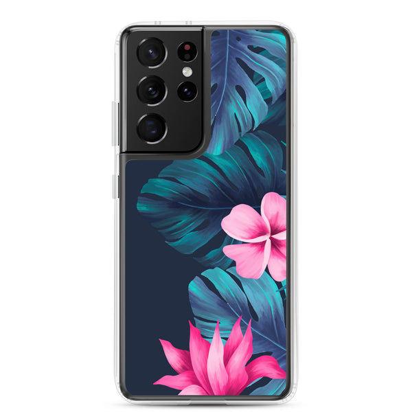 Tropical Flowers and Fern - Samsung Galaxy Case S10 S20 S21 S22 E FE Plus and Ultra