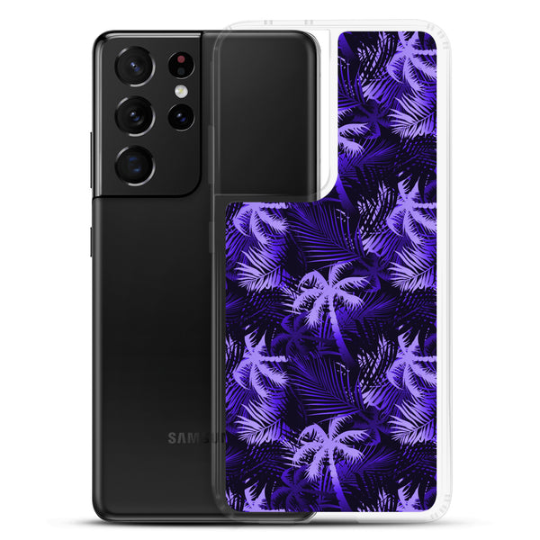 Palm Tree - Purple - Samsung Galaxy Case S10 S20 S21 S22 E FE Plus and Ultra