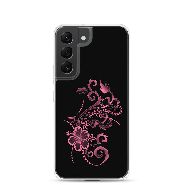 Hibiscus Tattoo - Hot Pink - Samsung Galaxy Case S10 S20 S21 S22 E FE Plus and Ultra