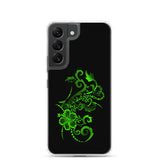 Hibiscus Tattoo  - Lime Green - Samsung Galaxy Case S10 S20 S21 S22 E FE Plus and Ultra