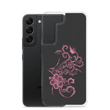 Hibiscus Tattoo - Hot Pink - Samsung Galaxy Case S10 S20 S21 S22 E FE Plus and Ultra