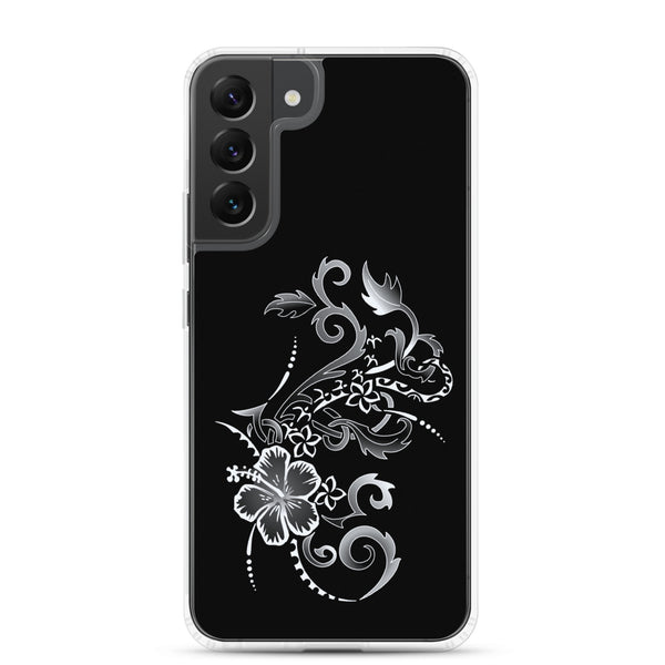 Hibiscus Tattoo - White - Samsung Galaxy Case S10 S20 S21 S22 E FE Plus and Ultra