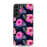 Bright Pink Hibiscus - Samsung Galaxy Case S10 S20 S21 S22 E FE Plus and Ultra