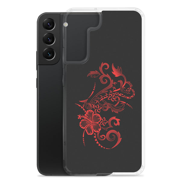 Hibiscus Tattoo - Red - Samsung Galaxy Case S10 S20 S21 S22 E FE Plus and Ultra