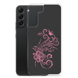 Hibiscus Tattoo - Hot Pink - Samsung Galaxy Case S10 S20 S21 S22 E FE Plus and Ultra