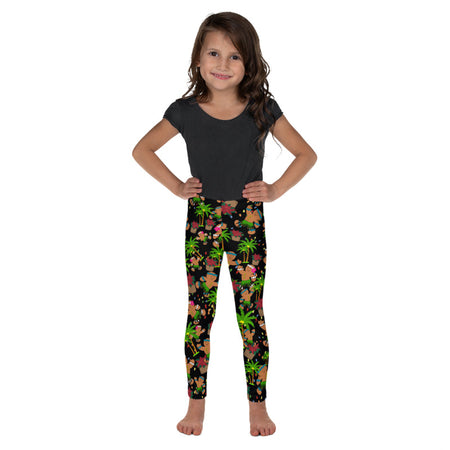 Hawaiian Tropical Palm Tree and Fern Toddler & Youth Leggings - 7 Colors Available
