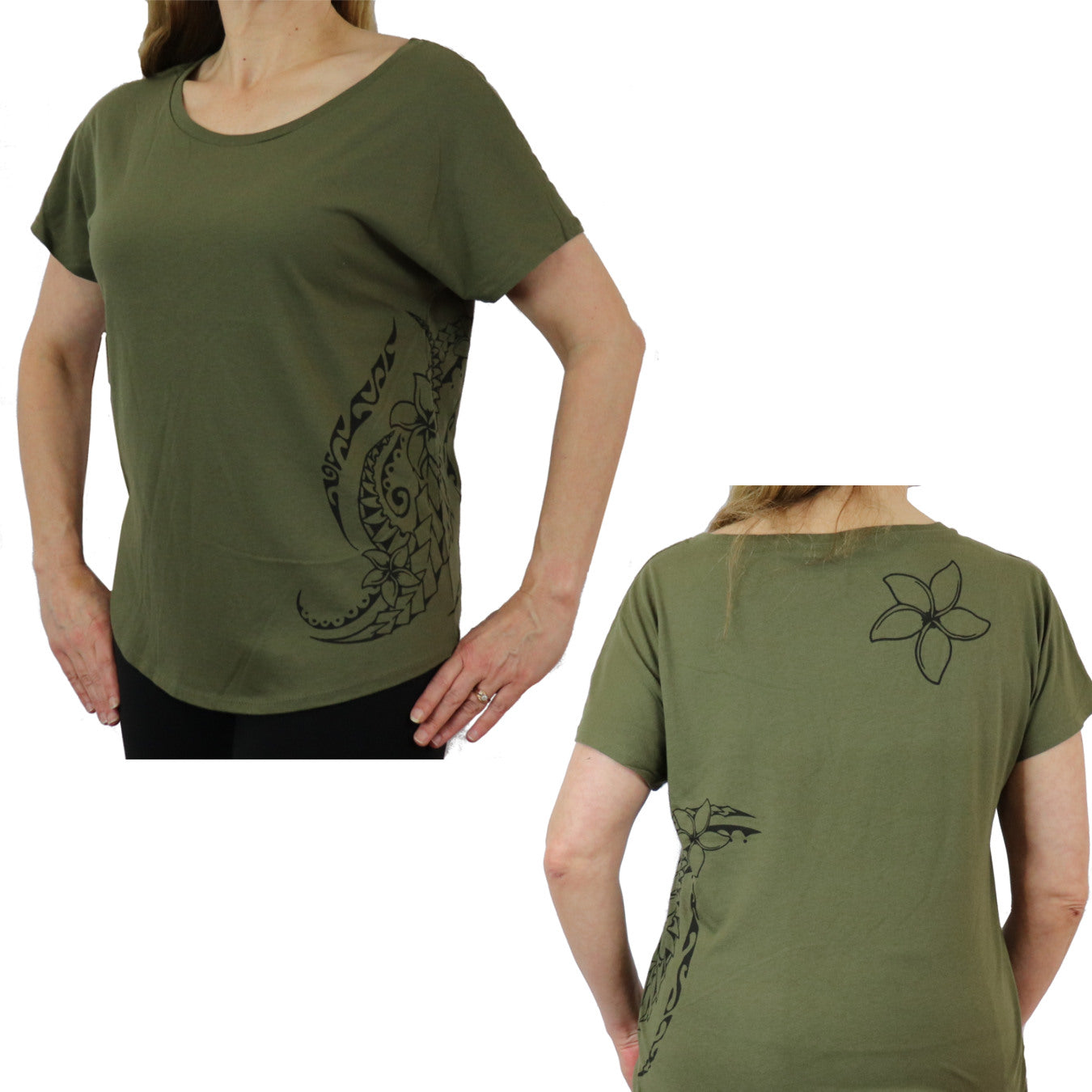 Tonga Polynesian T-Shirt - Summer Plumeria (White)