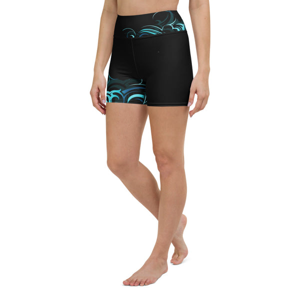 Hawaiian high waist cross fit shorts